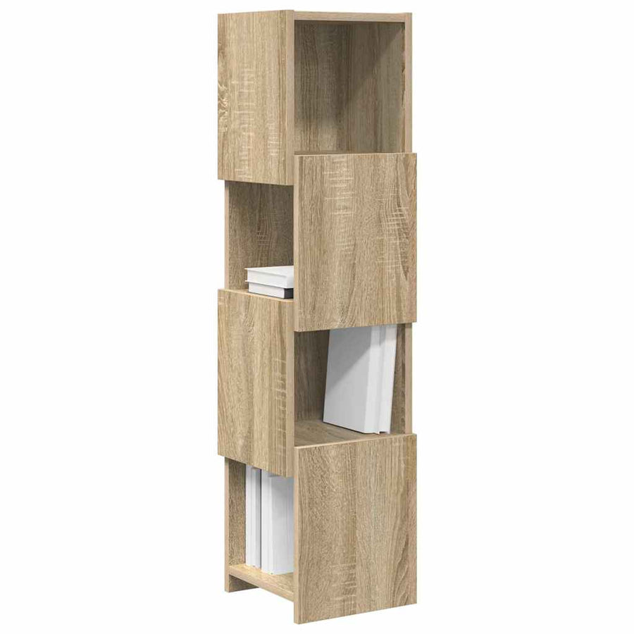 Hoekkast Wit 25,5x25x102cm Bewerkt hout