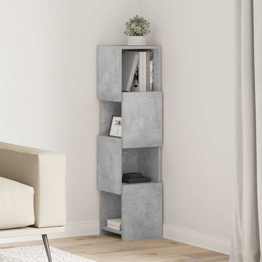 Hoekkast Wit 25,5x25x102cm Bewerkt hout