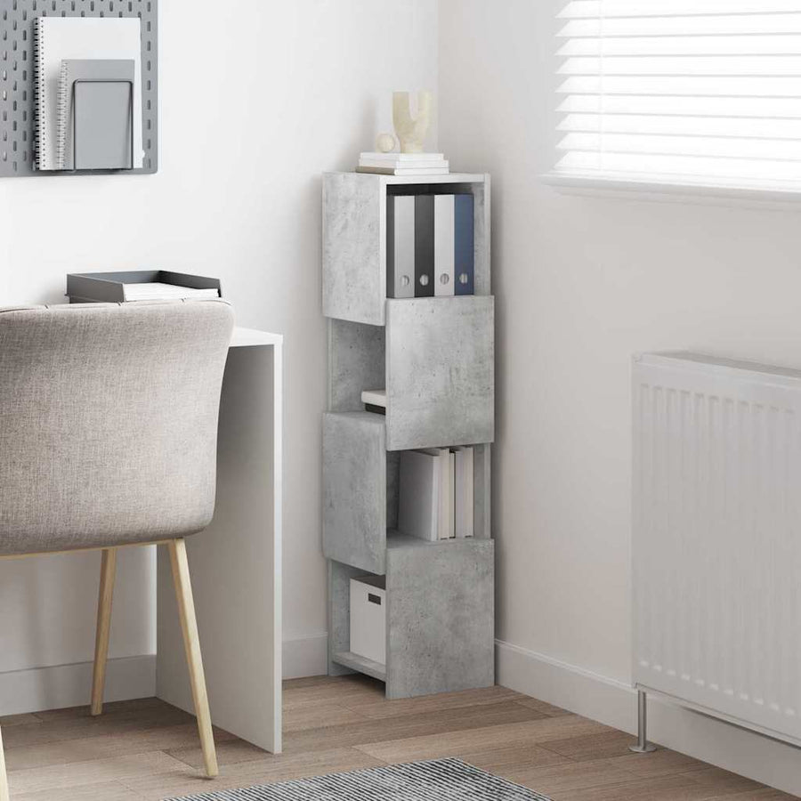Hoekkast Wit 25,5x25x102cm Bewerkt hout