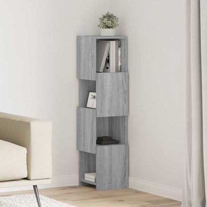 Hoekkast Wit 25,5x25x102cm Bewerkt hout