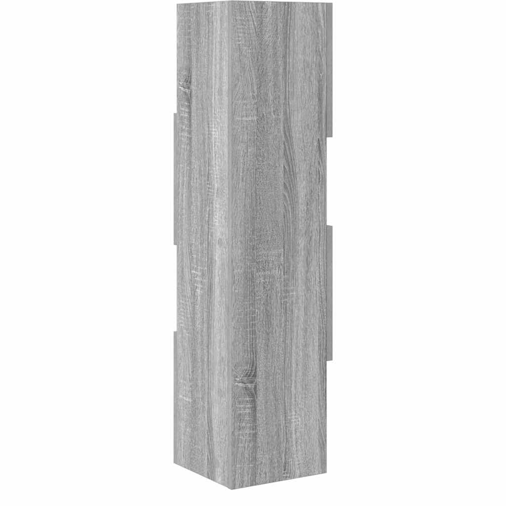 Hoekkast Wit 25,5x25x102cm Bewerkt hout
