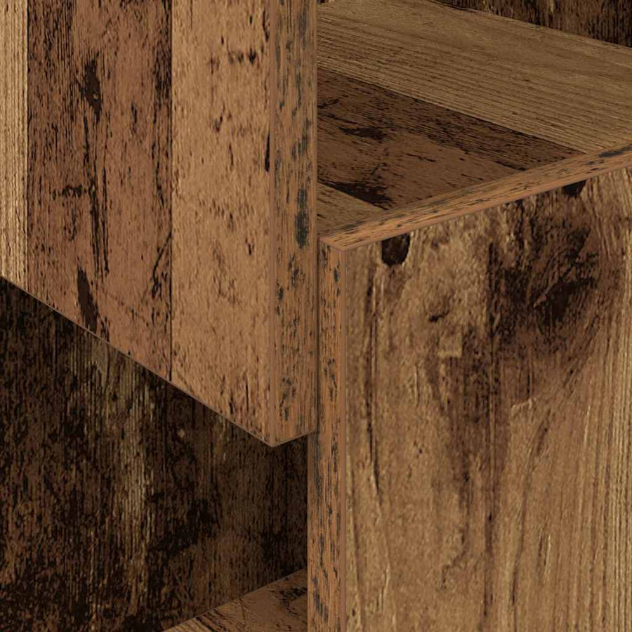 Hoekkast Wit 25,5x25x102cm Bewerkt hout