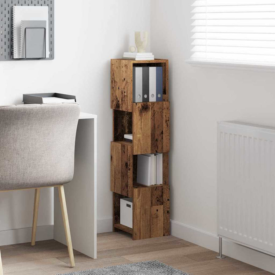 Hoekkast Wit 25,5x25x102cm Bewerkt hout