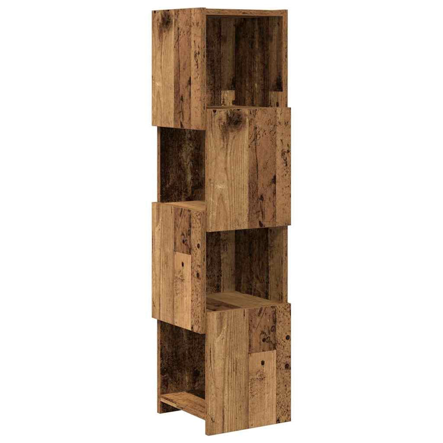 Hoekkast Wit 25,5x25x102cm Bewerkt hout
