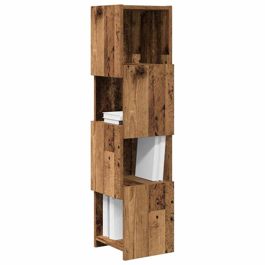 Hoekkast Wit 25,5x25x102cm Bewerkt hout
