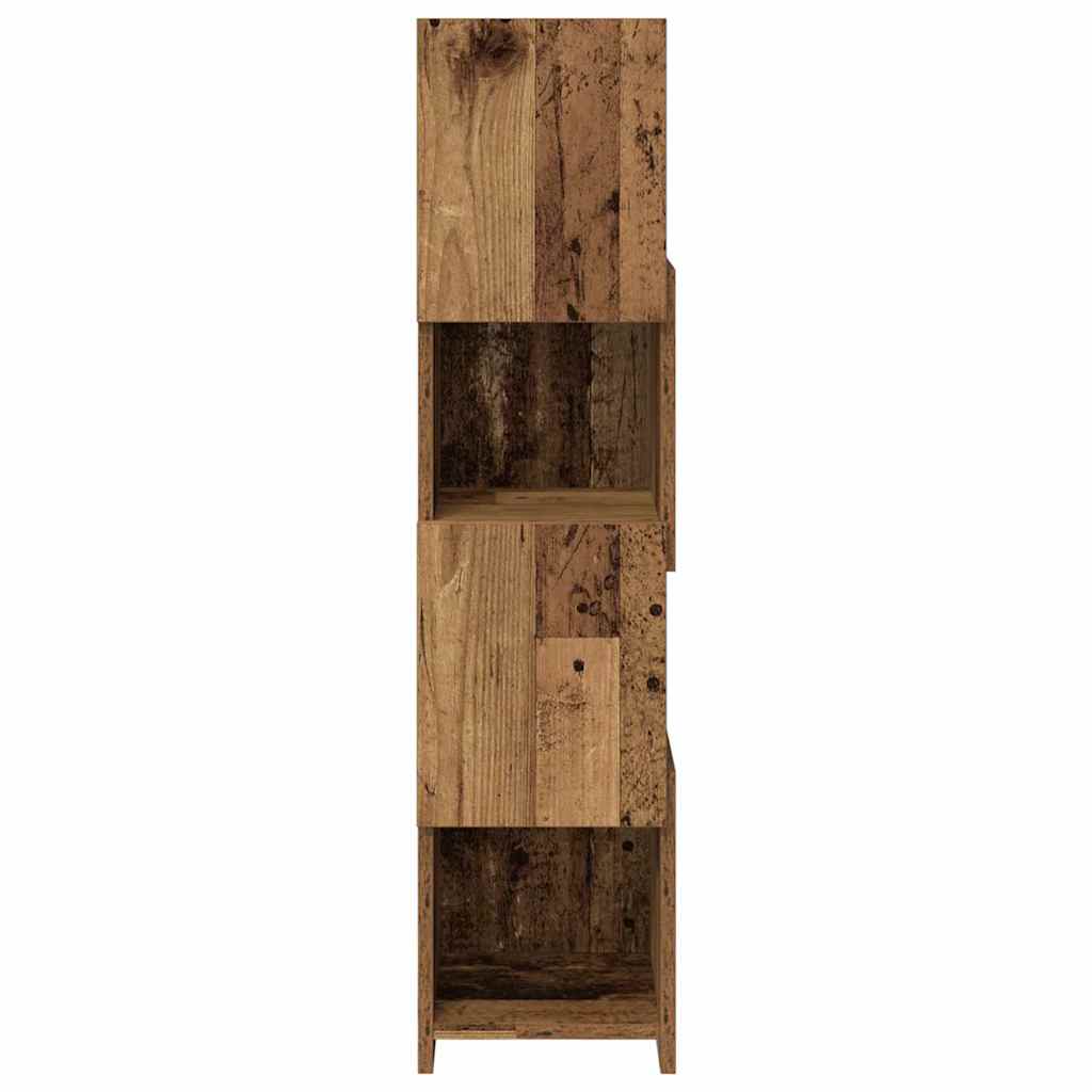Hoekkast Wit 25,5x25x102cm Bewerkt hout