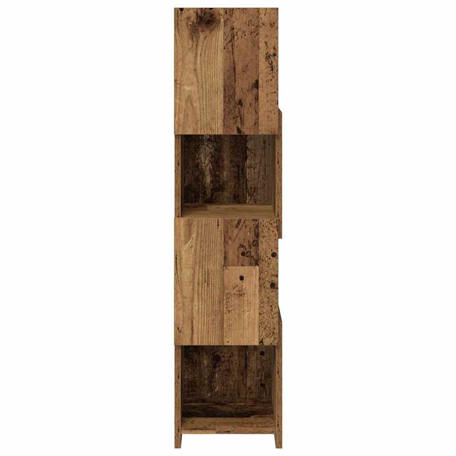 Hoekkast Wit 25,5x25x102cm Bewerkt hout