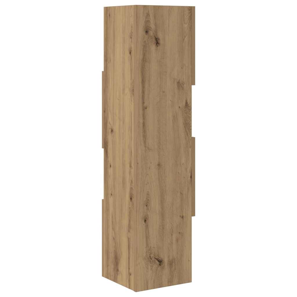 Hoekkast Wit 25,5x25x102cm Bewerkt hout