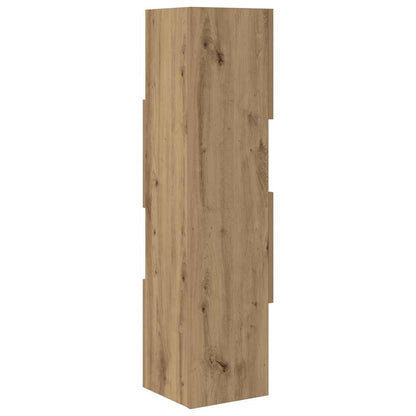 Hoekkast Wit 25,5x25x102cm Bewerkt hout