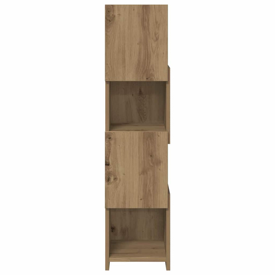 Hoekkast Wit 25,5x25x102cm Bewerkt hout