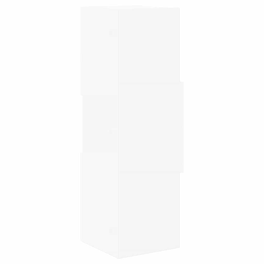 Hoekkast Wit 25,5x25x80cm Bewerkt hout