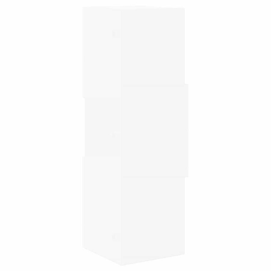 Hoekkast Wit 25,5x25x80cm Bewerkt hout