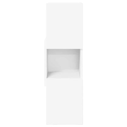 Hoekkast Wit 25,5x25x80cm Bewerkt hout