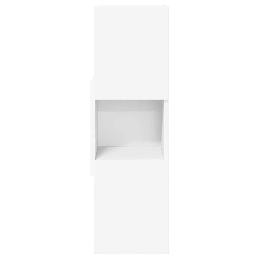 Hoekkast Wit 25,5x25x80cm Bewerkt hout