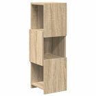 Hoekkast 25,5x25x80 cm wit bewerkt hout