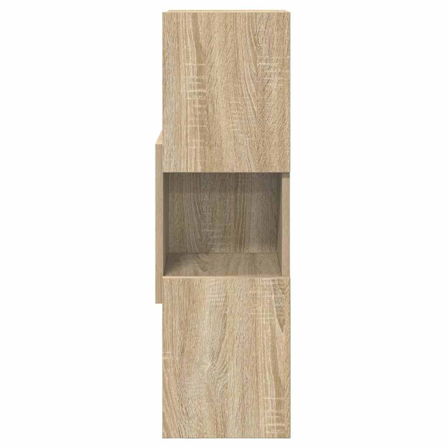 Hoekkast Wit 25,5x25x80cm Bewerkt hout