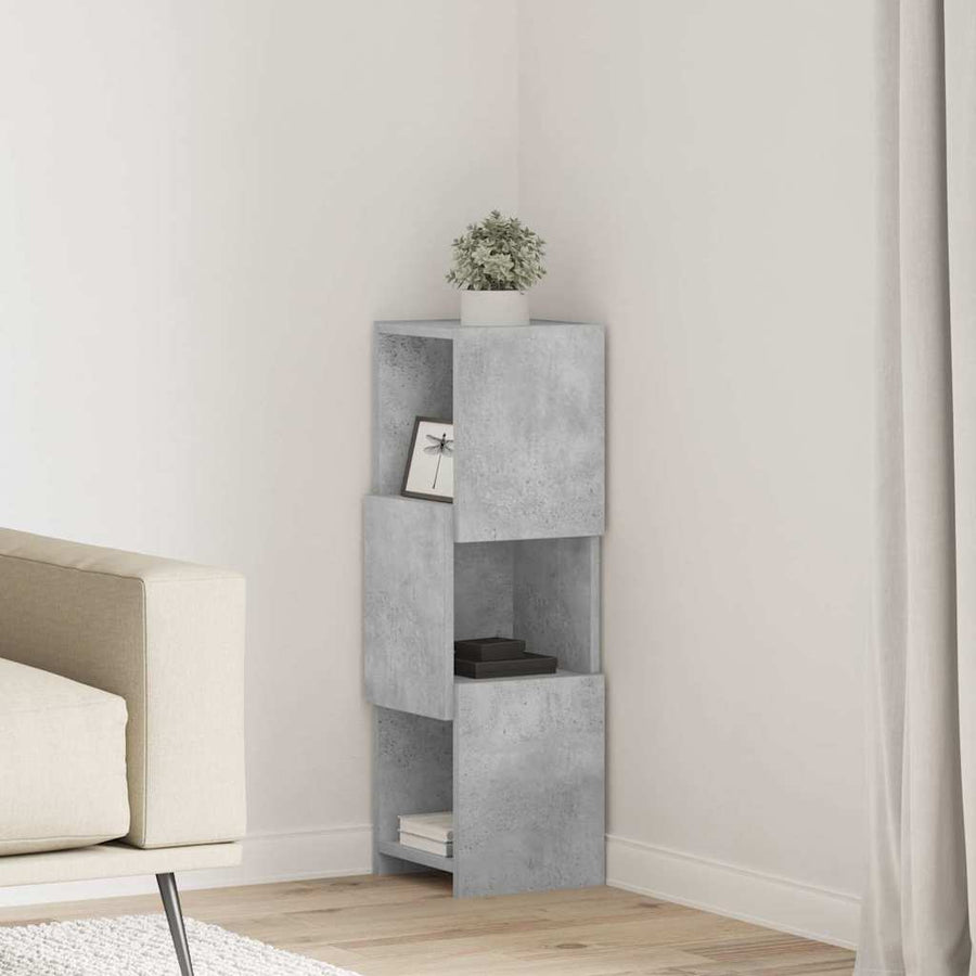 Hoekkast Wit 25,5x25x80cm Bewerkt hout
