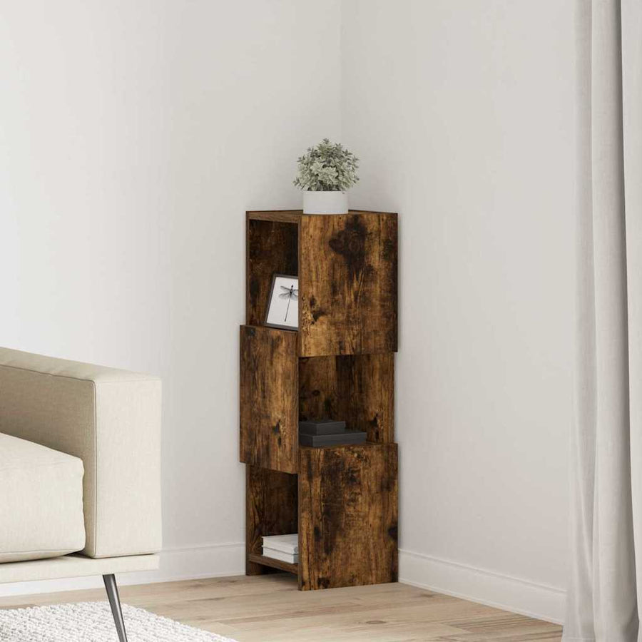 Hoekkast Wit 25,5x25x80cm Bewerkt hout