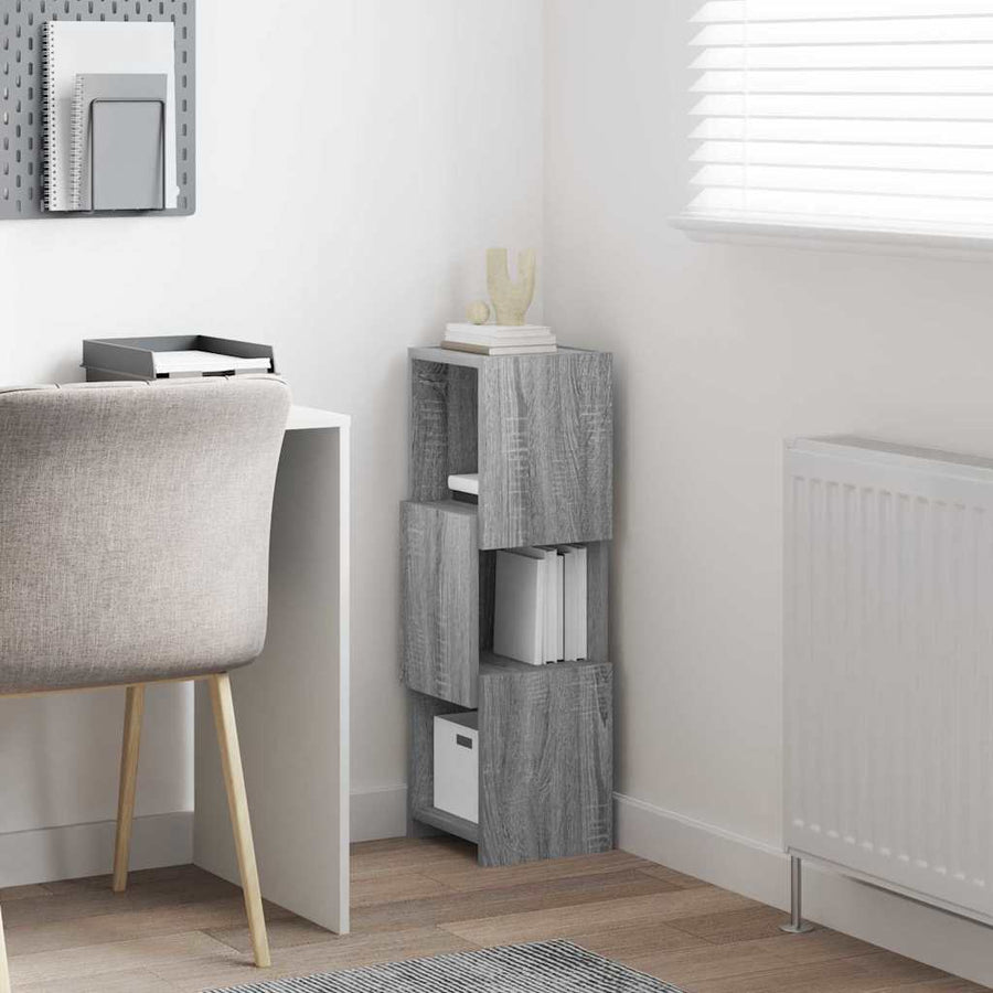Hoekkast Wit 25,5x25x80cm Bewerkt hout
