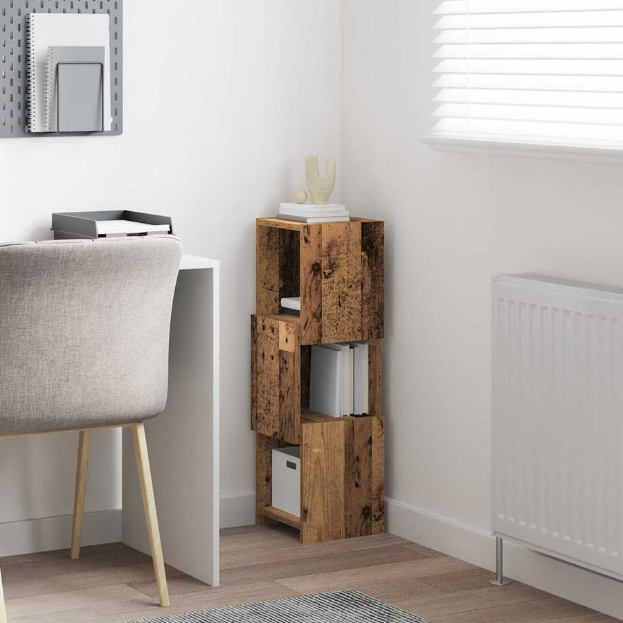 Hoekkast Wit 25,5x25x80cm Bewerkt hout