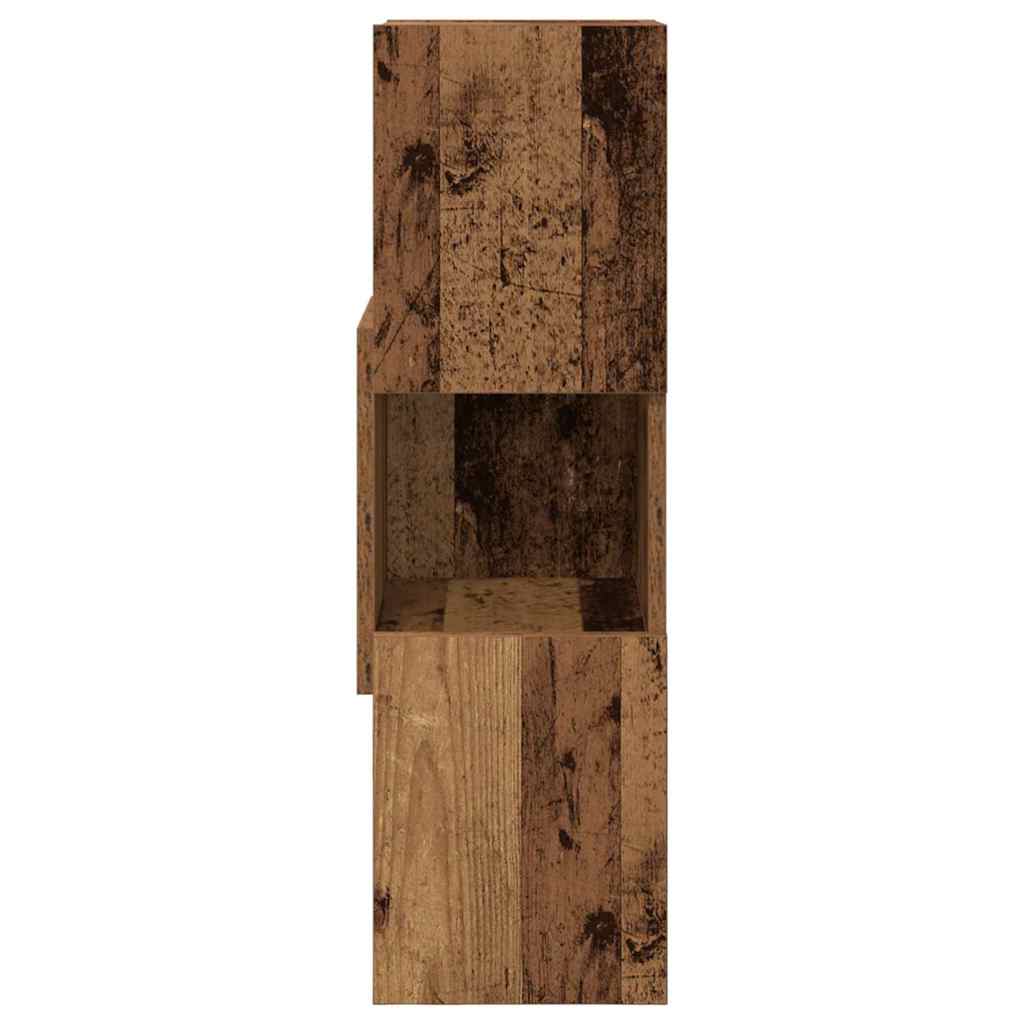 Hoekkast Wit 25,5x25x80cm Bewerkt hout