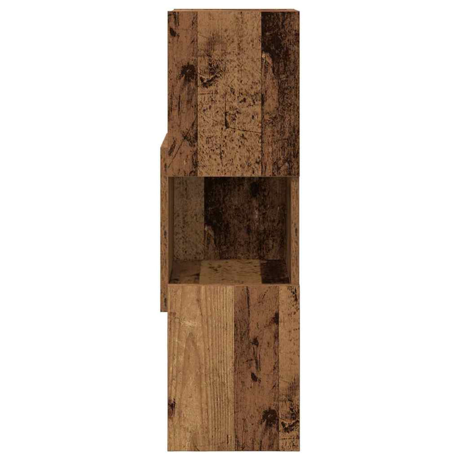 Hoekkast Wit 25,5x25x80cm Bewerkt hout