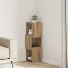 Hoekkast 25,5x25x80 cm wit bewerkt hout