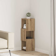 Hoekkast 25,5x25x80 cm wit bewerkt hout