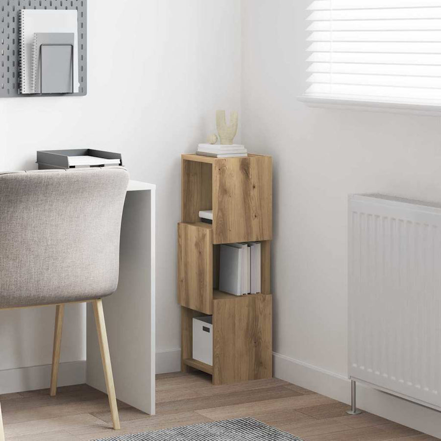 Hoekkast Wit 25,5x25x80cm Bewerkt hout