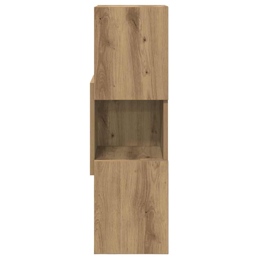 Hoekkast Wit 25,5x25x80cm Bewerkt hout