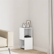Hoekkast 25,5x25x55 cm wit bewerkt hout