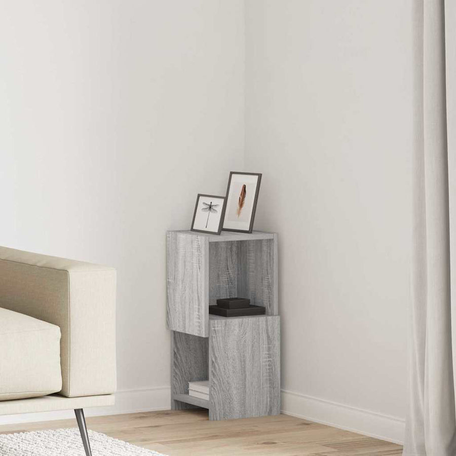 Hoekkast Wit 25,5x25x55cm Bewerkt hout