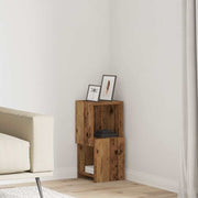 Hoekkast 25,5x25x55 cm wit bewerkt hout