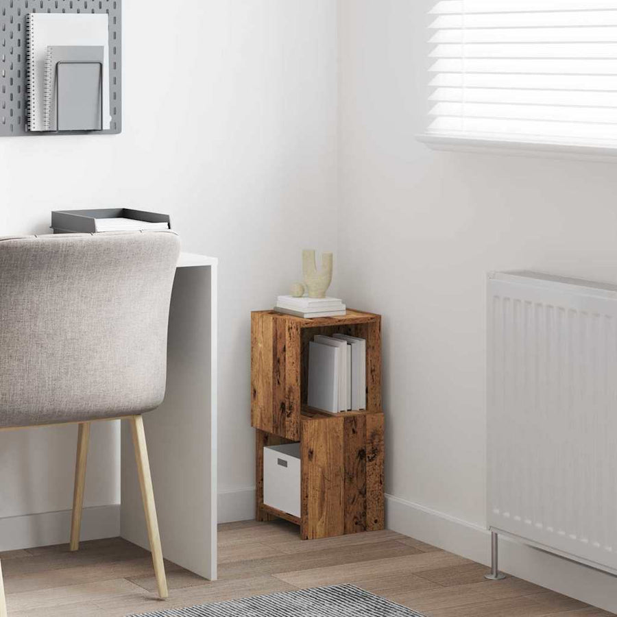 Hoekkast Wit 25,5x25x55cm Bewerkt hout