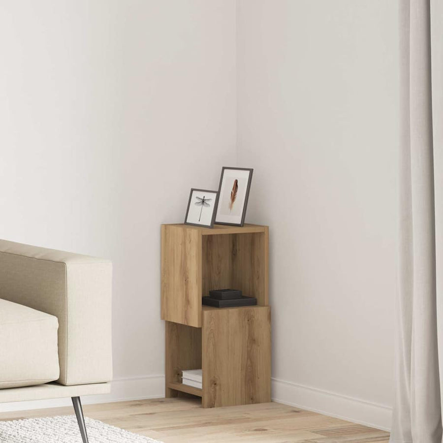 Hoekkast Wit 25,5x25x55cm Bewerkt hout