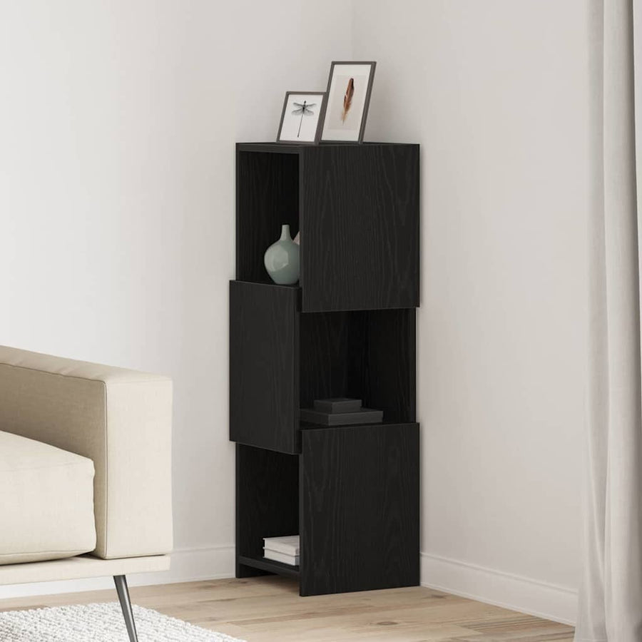 Hoekkast Wit 30,5x30x95cm Bewerkt hout