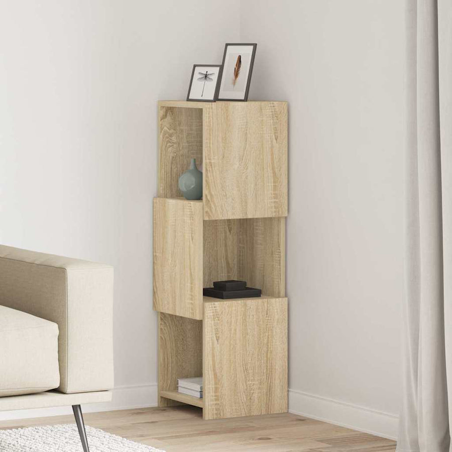 Hoekkast Wit 30,5x30x95cm Bewerkt hout