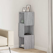 Hoekkast 30,5x30x95 cm bewerkt hout wit