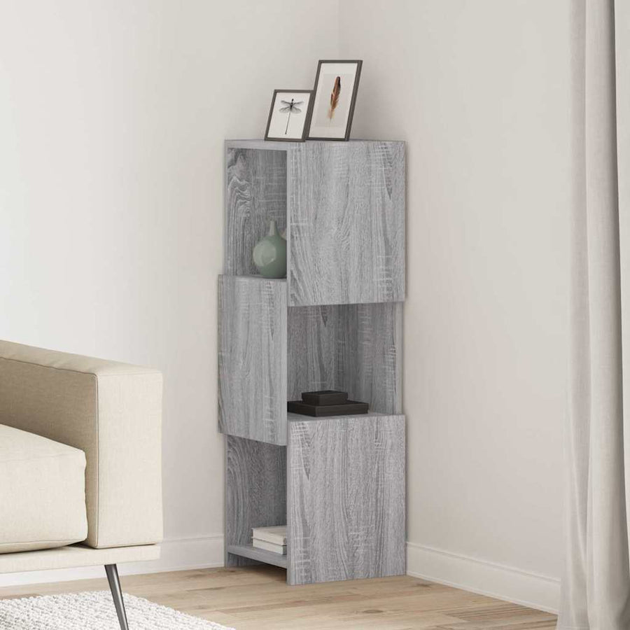 Hoekkast Wit 30,5x30x95cm Bewerkt hout