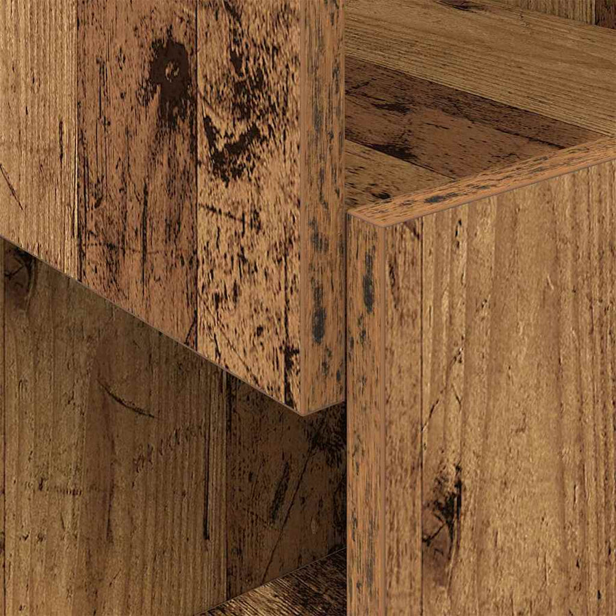 Hoekkast Wit 30,5x30x95cm Bewerkt hout