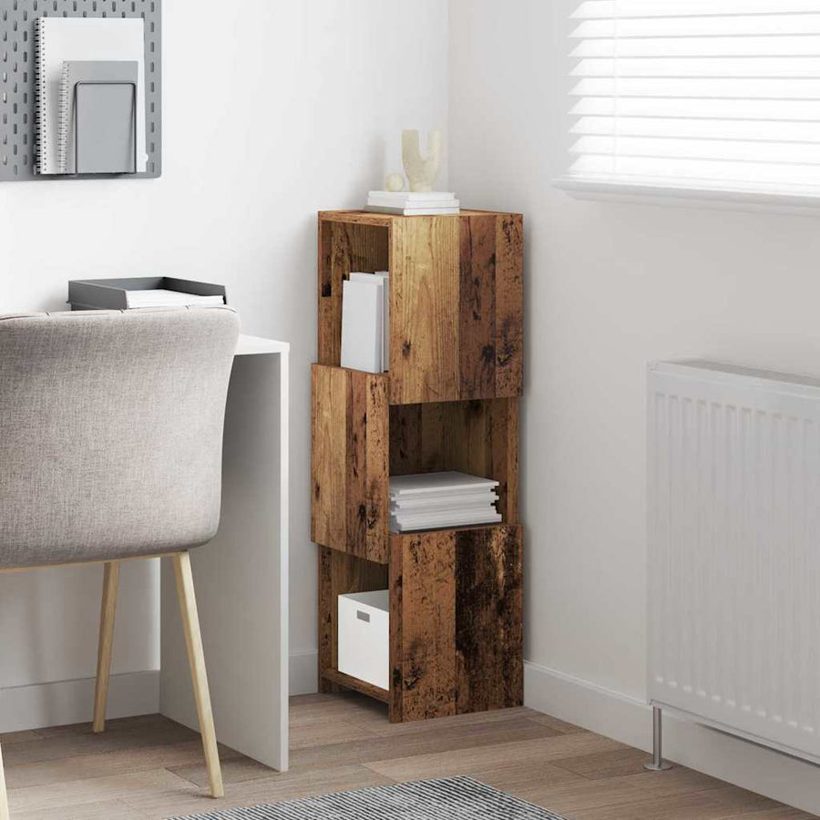 Hoekkast Wit 30,5x30x95cm Bewerkt hout