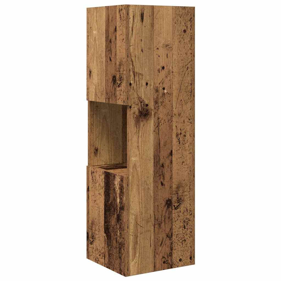 Hoekkast Wit 30,5x30x95cm Bewerkt hout