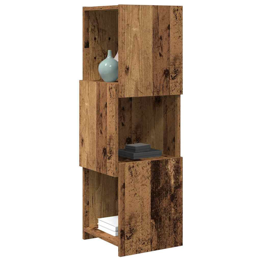 Hoekkast Wit 30,5x30x95cm Bewerkt hout