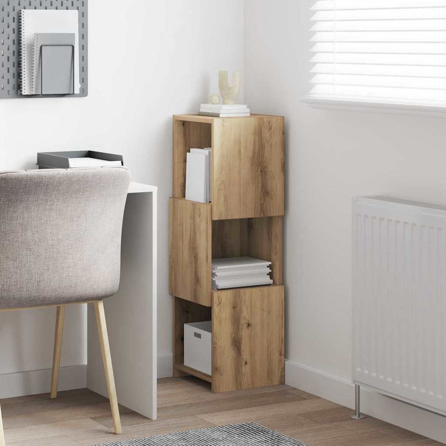 Hoekkast Wit 30,5x30x95cm Bewerkt hout