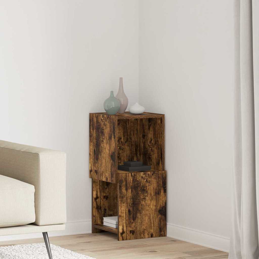 Hoekkast Wit 30,5x30x65cm Bewerkt hout