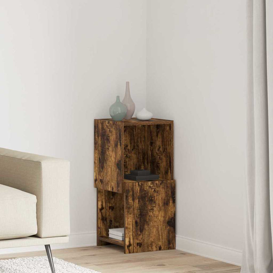 Hoekkast Wit 30,5x30x65cm Bewerkt hout