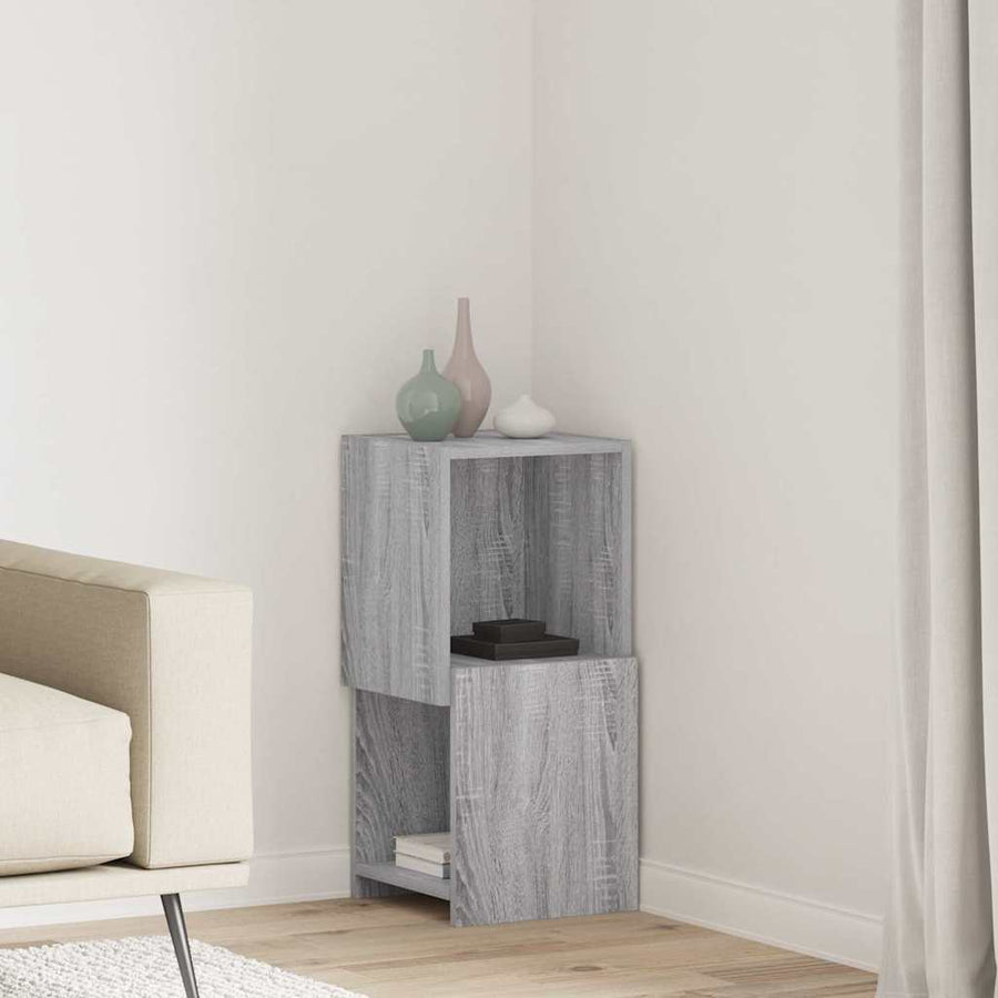 Hoekkast Wit 30,5x30x65cm Bewerkt hout