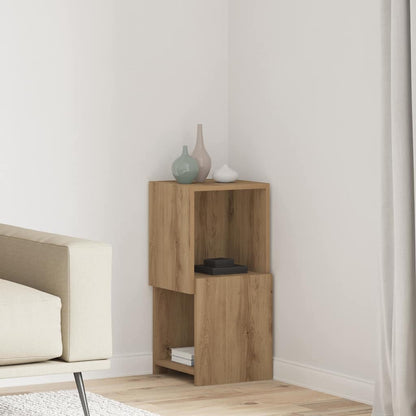 Hoekkast Wit 30,5x30x65cm Bewerkt hout