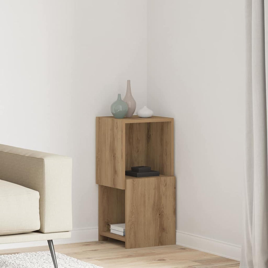 Hoekkast Wit 30,5x30x65cm Bewerkt hout