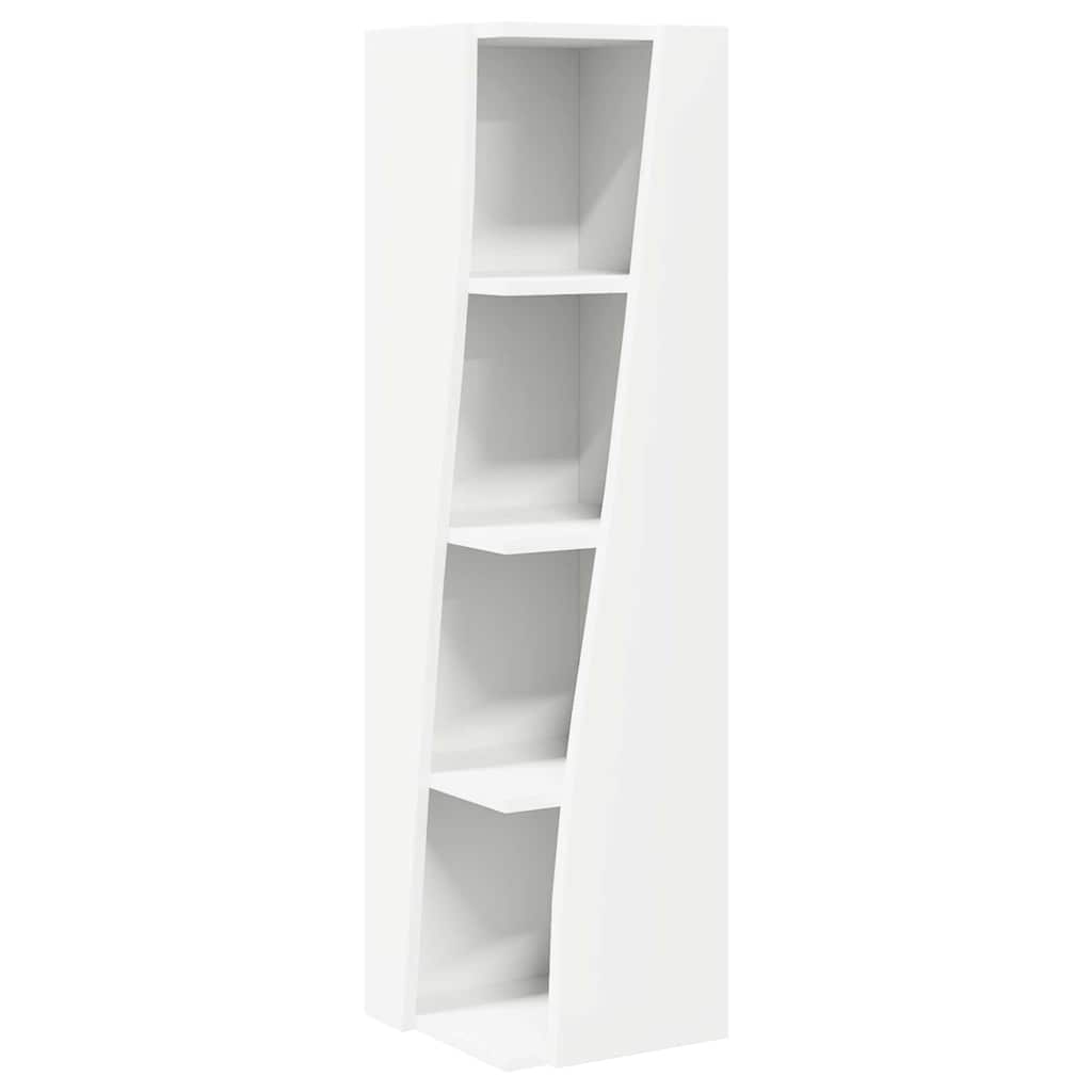 Hoekkast Wit 27,5x27x102cm Bewerkt hout